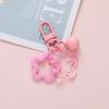 2pcs Korean Version of Ins Small Fresh Color Small Star Bell Keychain Candy Color Keyring Pendant Women Bag Keychain Accessories