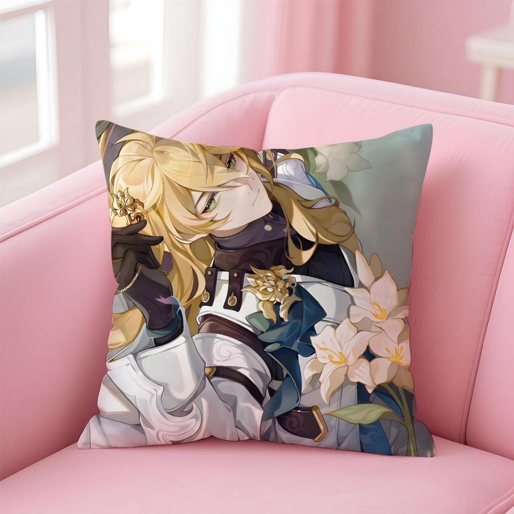 

LLucha Star Rail Game Character Cushion Cover Pillowcase Short Plush Invisible zipper Room Sofa Cushion Cover 30X30cm