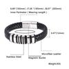 Woven Leather Rope Wrapping Special Style Classic Stainless Steel Men's Leather Bracelet New Design Decoration BB1082