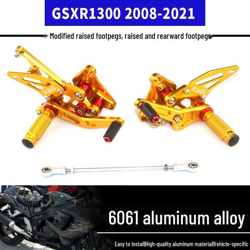 

Suzuki GSXR1300 (1999-2020) Racing-Style Raised Footpegs Assembly Gold