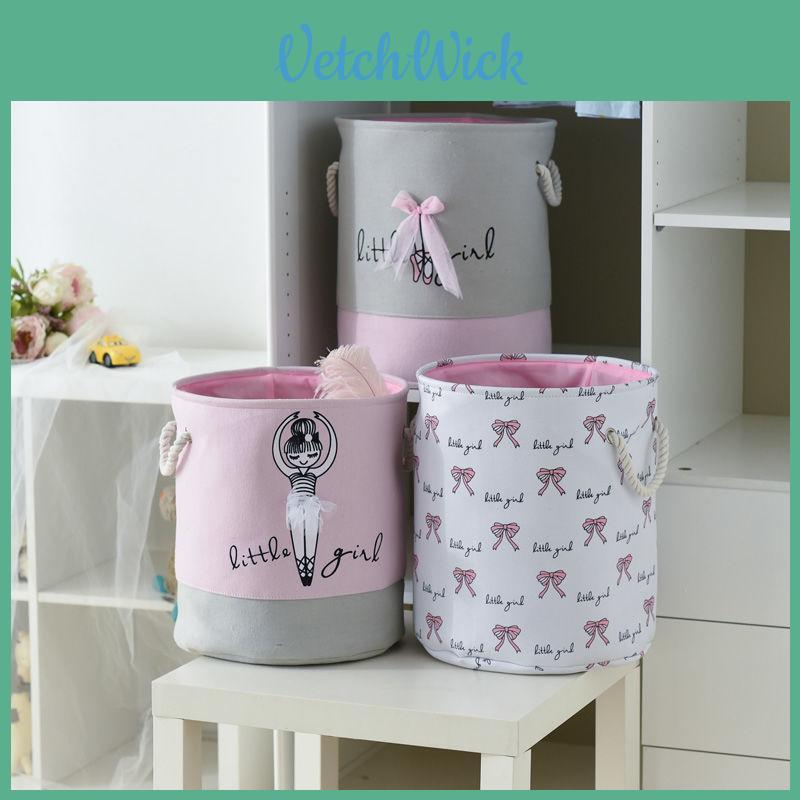 Children Fabric Storage Bin With Cartoon Design For Toy And Clothing Organization