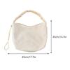 Women Dumpling Bag with Ruched Strap Casual Armpit Bag Solid Color Soft Large Capacity Girls Outdoor Leisure Bag