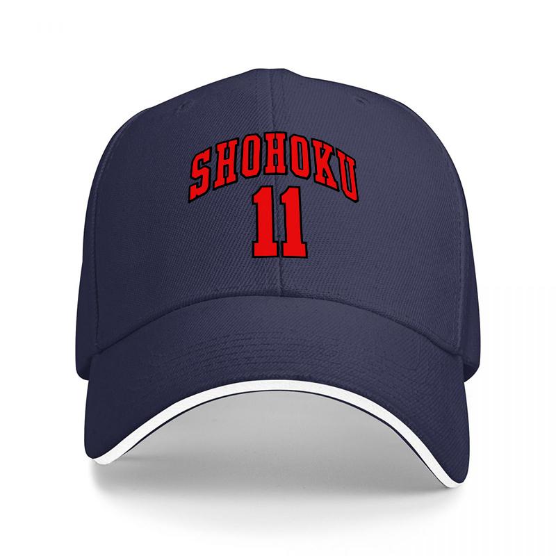 SHOHOKU BASEBALL CAP BLACK RED EMBROIDERY CLASSIC SPORTS HAT Unisex Women FASHION ACCESSORY OUTDOOR STYLE