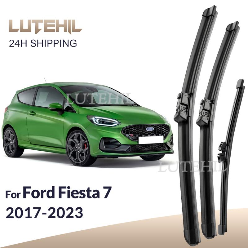 For Ford Fiesta 7 2017- 2018 Wiper Front & Rear Wiper Blades Windshield Windscreen Window 28 +14 +11 Left hand drive