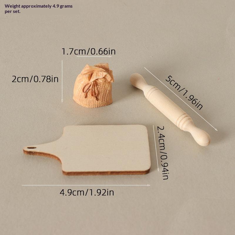 1 Set Doll Kitchen Cookware Baking Supplies Decor Toy 1/12 Dollhouse Mini Kitchenware Kit Model Micro Scene Construction Props