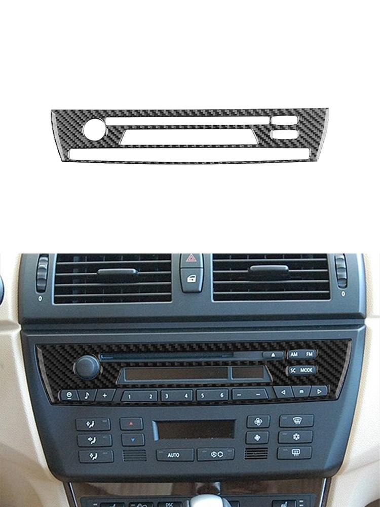 Carbon Fiber Car Interior Center Console Gear Shift Panel Decoration Stickers For BMW X3 2004-2010 Car Accessories