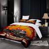 Racing themed bedding 3D printed cartoon monster truck pattern, soft down anti allergy down duvet cover, adult bedding set, teen