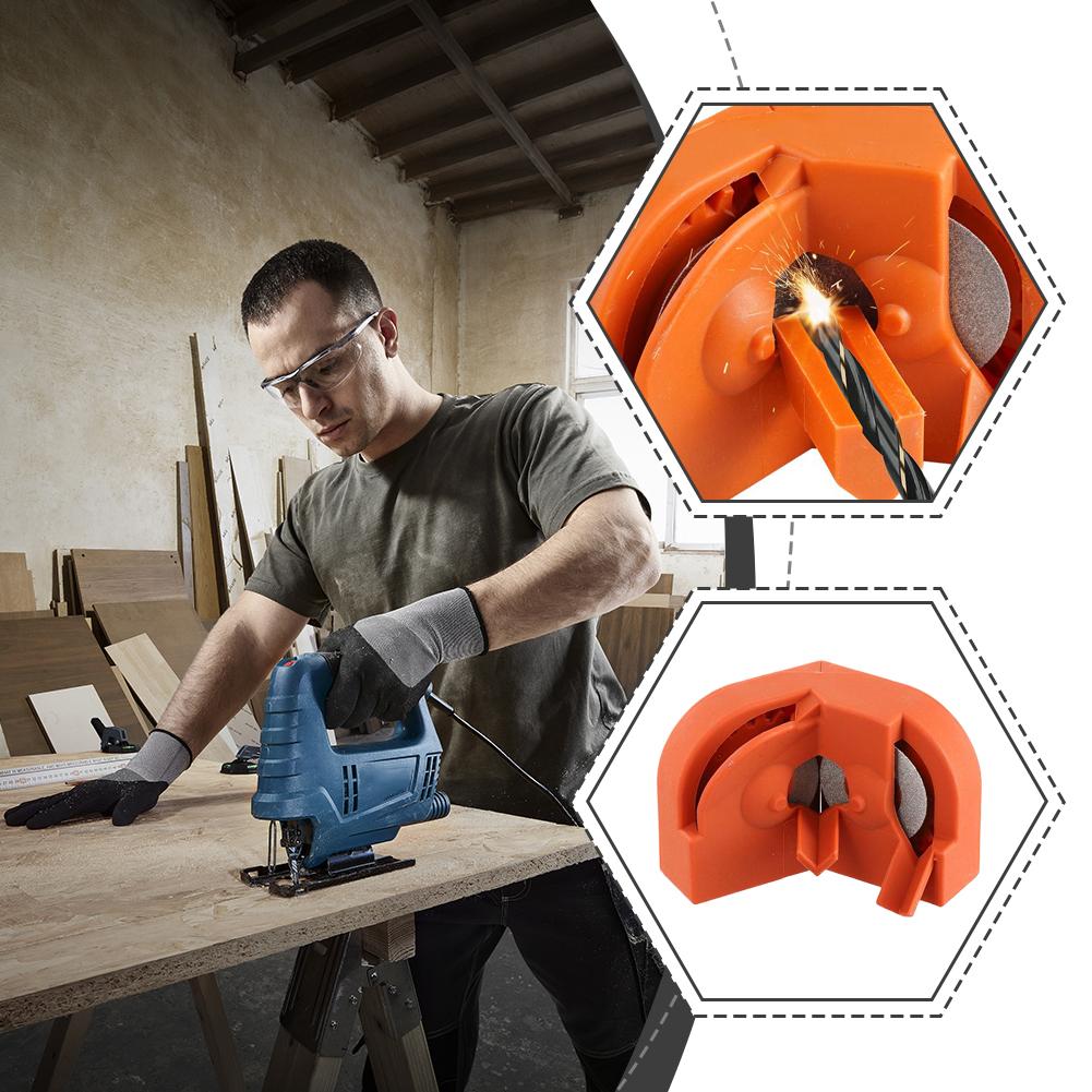 Multipurpose Electric Drill Bit Sharpener 2 16Mm Twist Bit Grinder Replaceable Double Sided Stones For Diy Workshop Tool