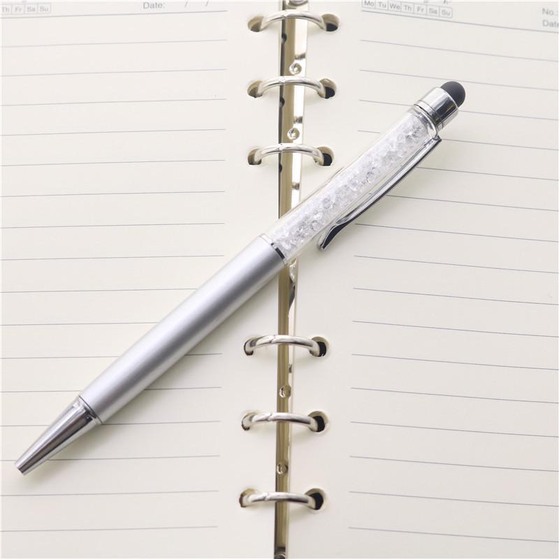 Shuo Lei Kristallen Stylus Pen: Metalen balpen met diamanten accent