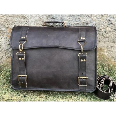 Leather Messenger Bag Vintage Bag Briefcase Bag New Design Dock Lock Closure Unisex Men Women Bag