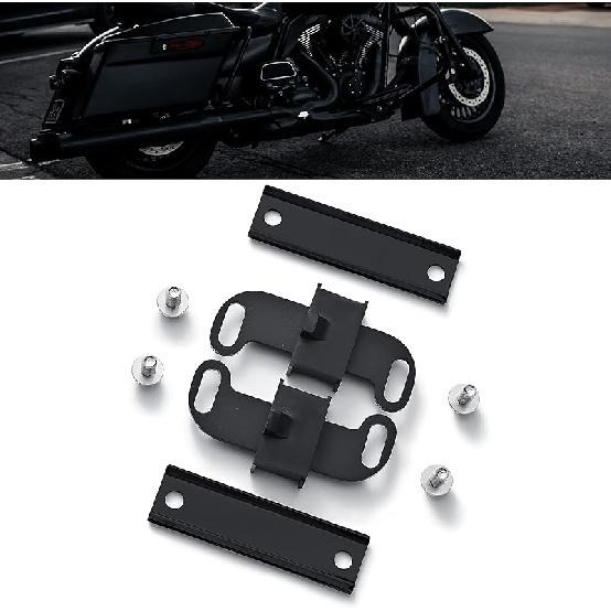 Комплект подвесов выхлопной системы для Harley Touring, крепление глушителя, включая резиновую втулку, подвес выхлопной трубы и регулируемый кронштейн выхлопной системы (ЧЕРНЫЙ)