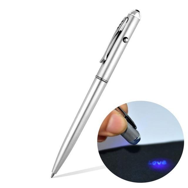 3Pcs Office Stationery Materials Escolar School Supplies Invisible Ink Pen And Uv Lamp Magic