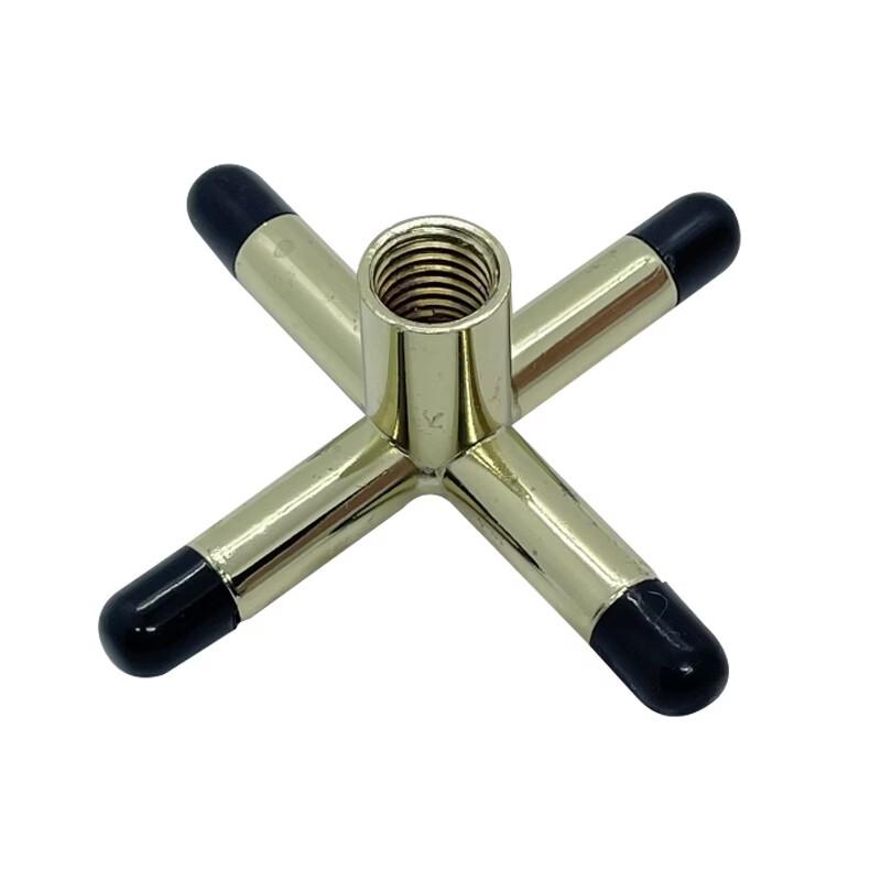 

Gold Metal Cross Billiard Cue Rest Head