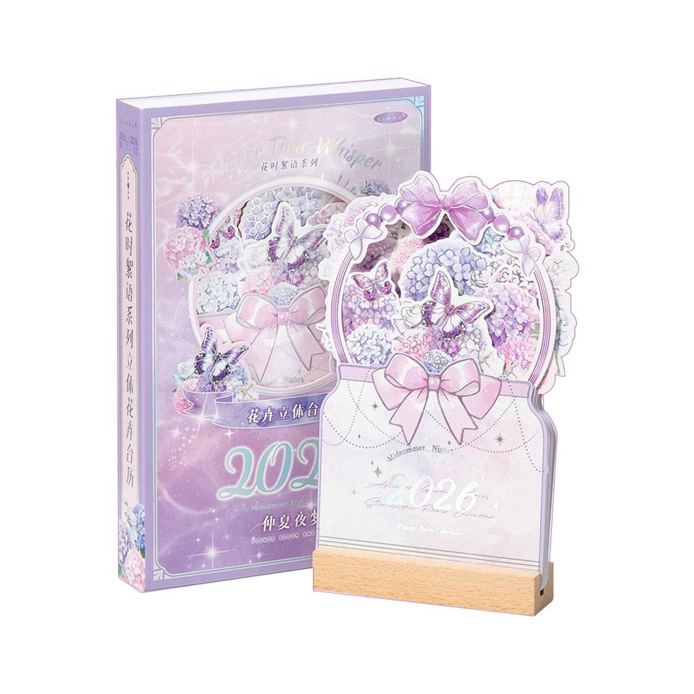 2026 Bloomy Flowers Calendar Desk Calendar Tabletop Calendar Standing Monthly Calendar Year For Home School Desktop Decorations