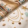 Mehrschichtige Keramik Seestern Muschel Schnecke Seepferdchen Quaste Halskette Für Frauen Männer Imitation Perlen Choker Sommer Ozean Strand Schmuck