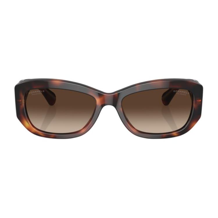 

Chanel Logo Frame Irregular Shape Sunglasses Women sunglasses Brown CH5493A-1295/S9 55,Brown