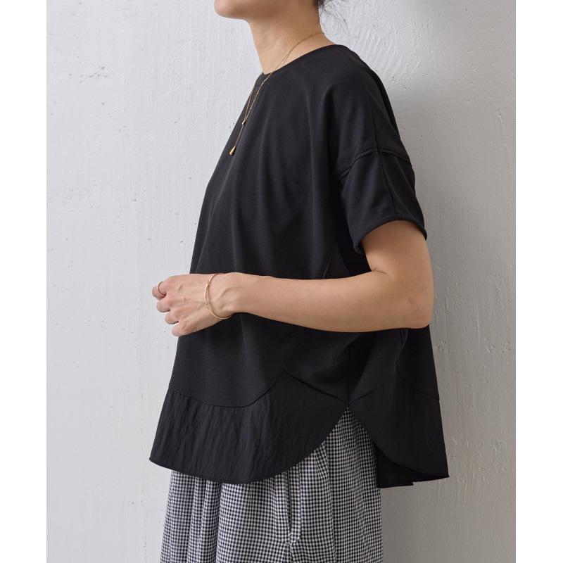 

Весенне-летняя простая и нестандартная футболка с короткими рукавами и дышащим верхом One Size чёрный