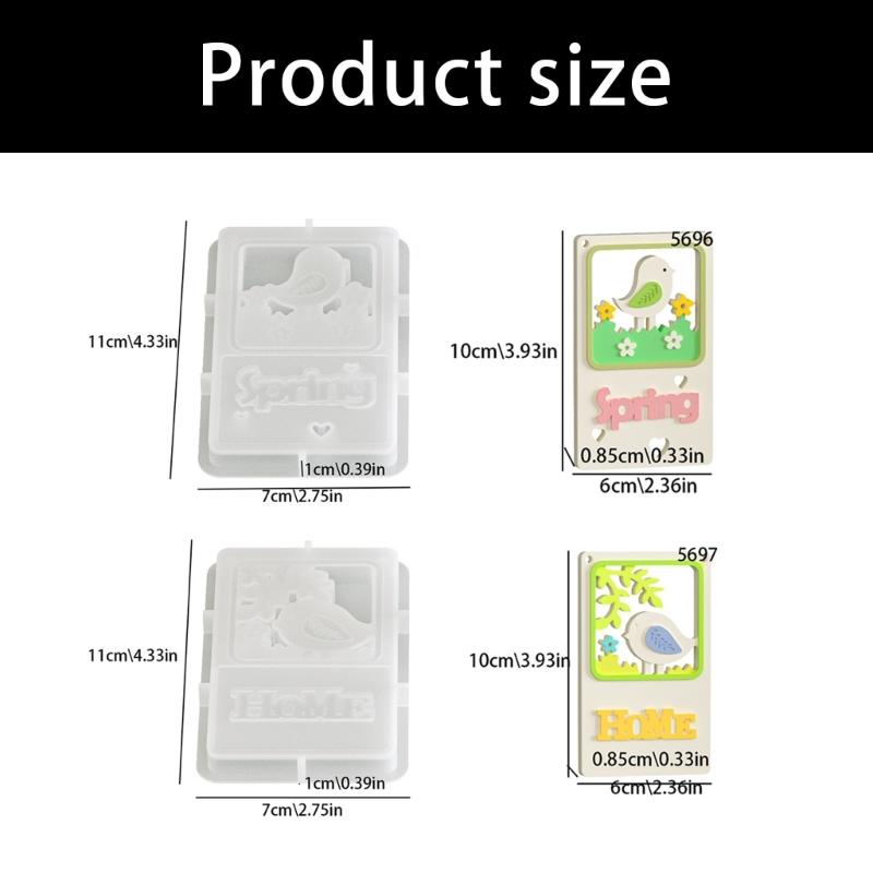 Tear Resistant Silicone Molds Bird Pattern Handmade Mold Silicone Texture Suitable for Hand-making Pendant Jewelry