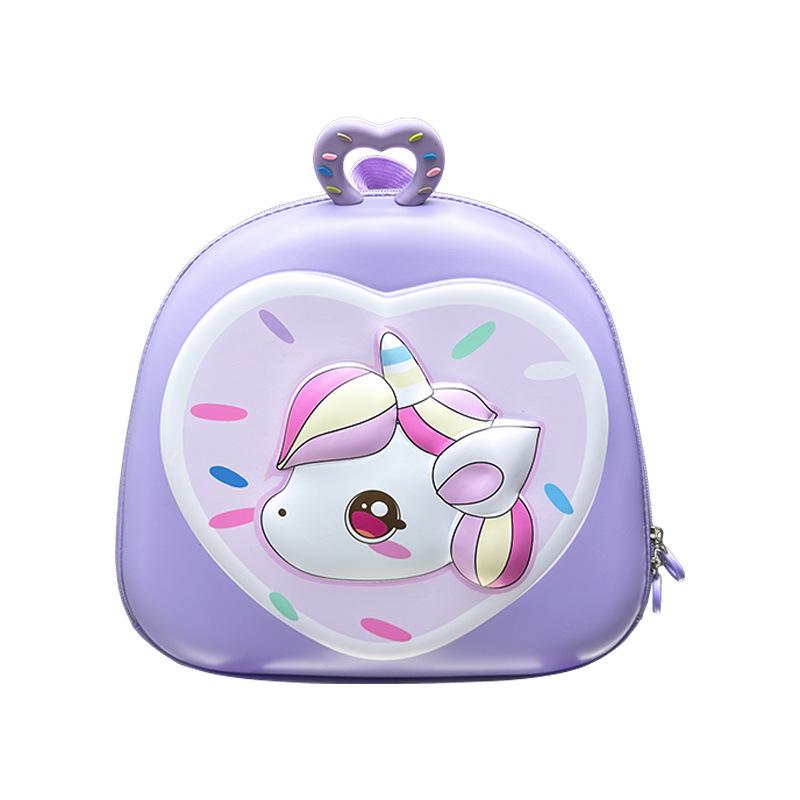 2025 Unicorn EVA Hard Shell Children's Backpack - Lightweight & Cute Cartoon Design