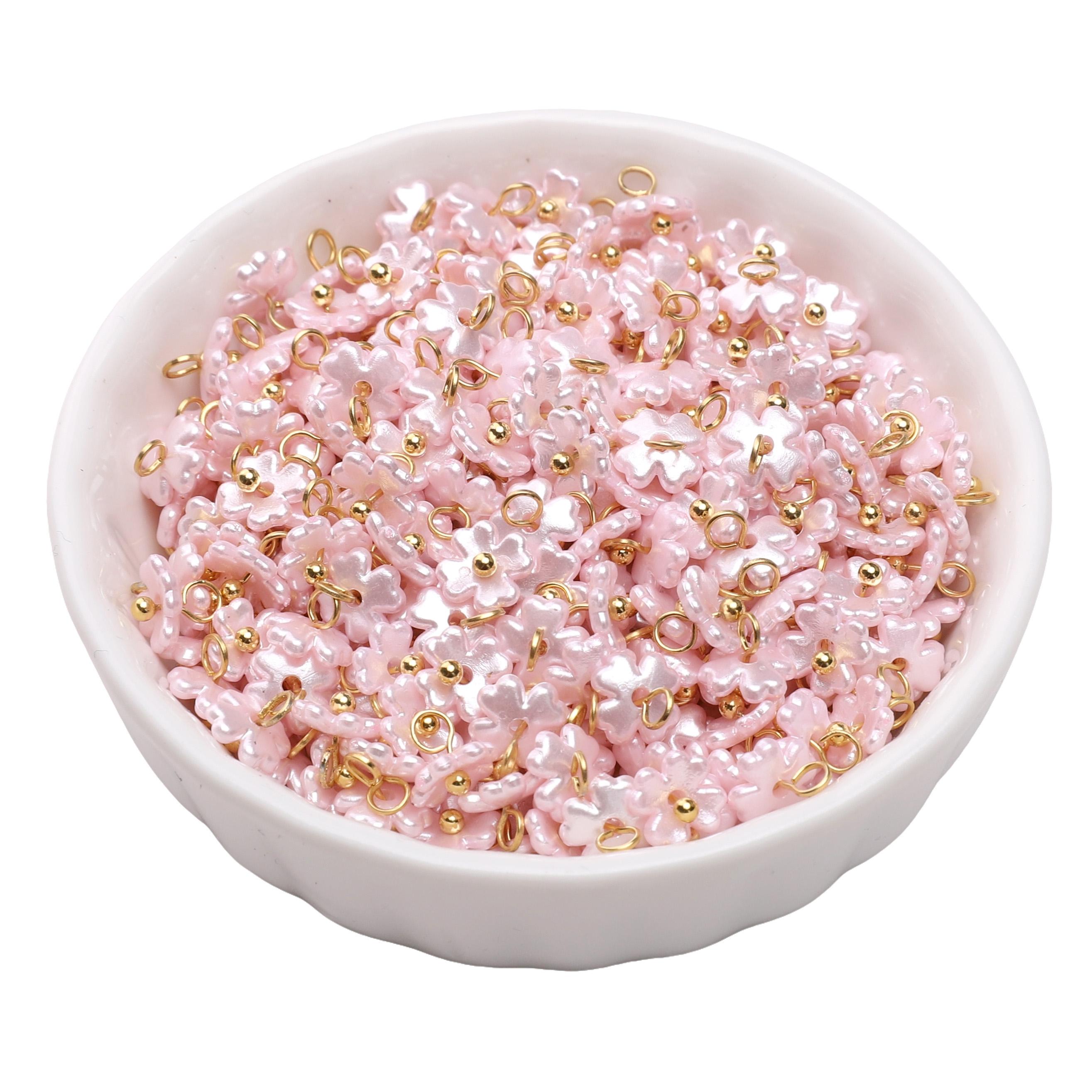 

Акриловая имитация жемчуга Шарм-подвеска в виде цветка с четырьмя лепестками для аксессуаров для изготовления ювелирных изделий 7mm слоновая кость