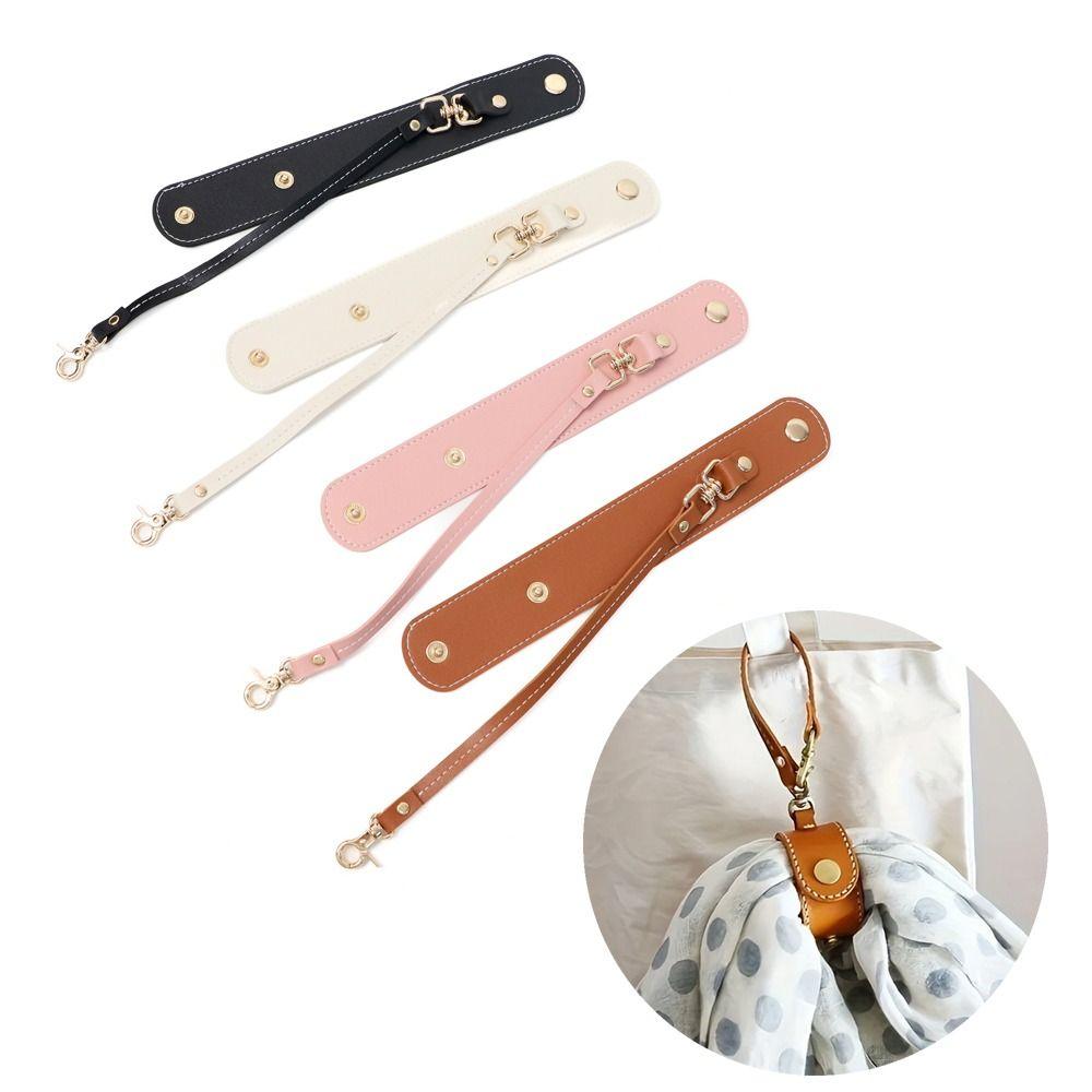 

Leather Travel Hat Clip Portable Towel Holder Practical Clasp Strap Keychain Outdoor Camping чорний