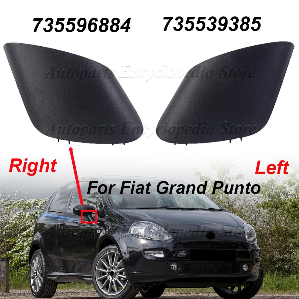 For Fiat Grand Punto Rearview Mirror Caps 735596884 735539385 Left Right Sides Black Car Side Door Mirror Caps