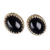 Vintage Achat Ohrstecker Kupferplattierung 18k Gold Schwarzer Achat Ohrstecker Exquisite Ohrringe für Frauen
