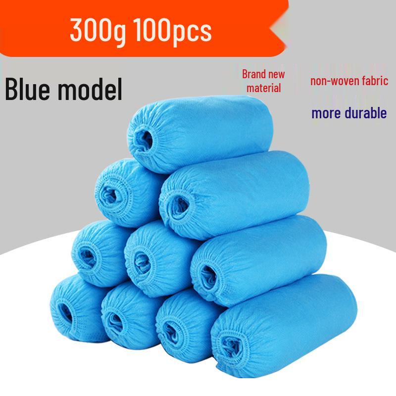 Thickened Non-Woven Disposable Shoe Covers - Extra Large, Full Elastic Fit for Adults and Children