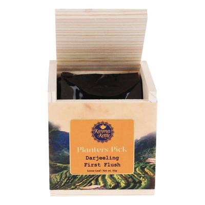 Black Tea Darjeeling First Harvest (50 G), Darjeeling First Flush Tea, Karma Kettle