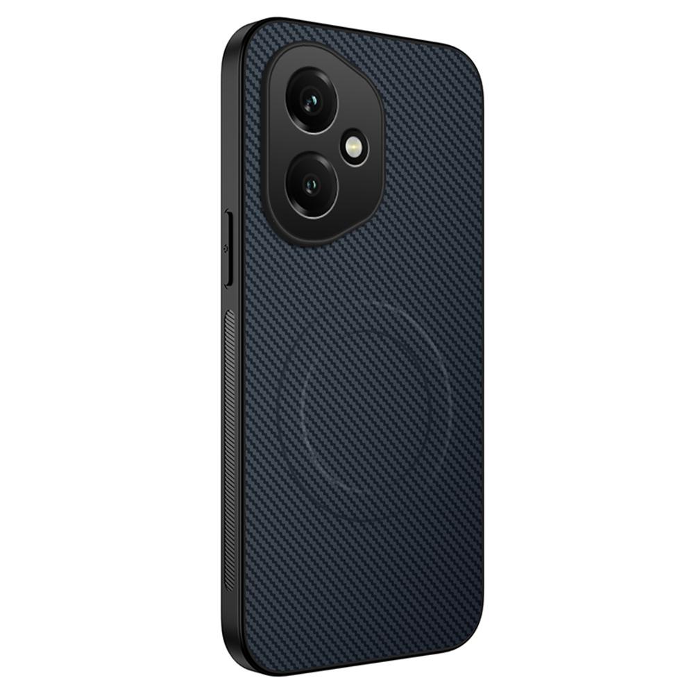 WANLONFENG TQ Series For Honor 400 5G (Global) Case Compatible with MagSafe Carbon Fiber Texture PC TPU Phone Back Cover
