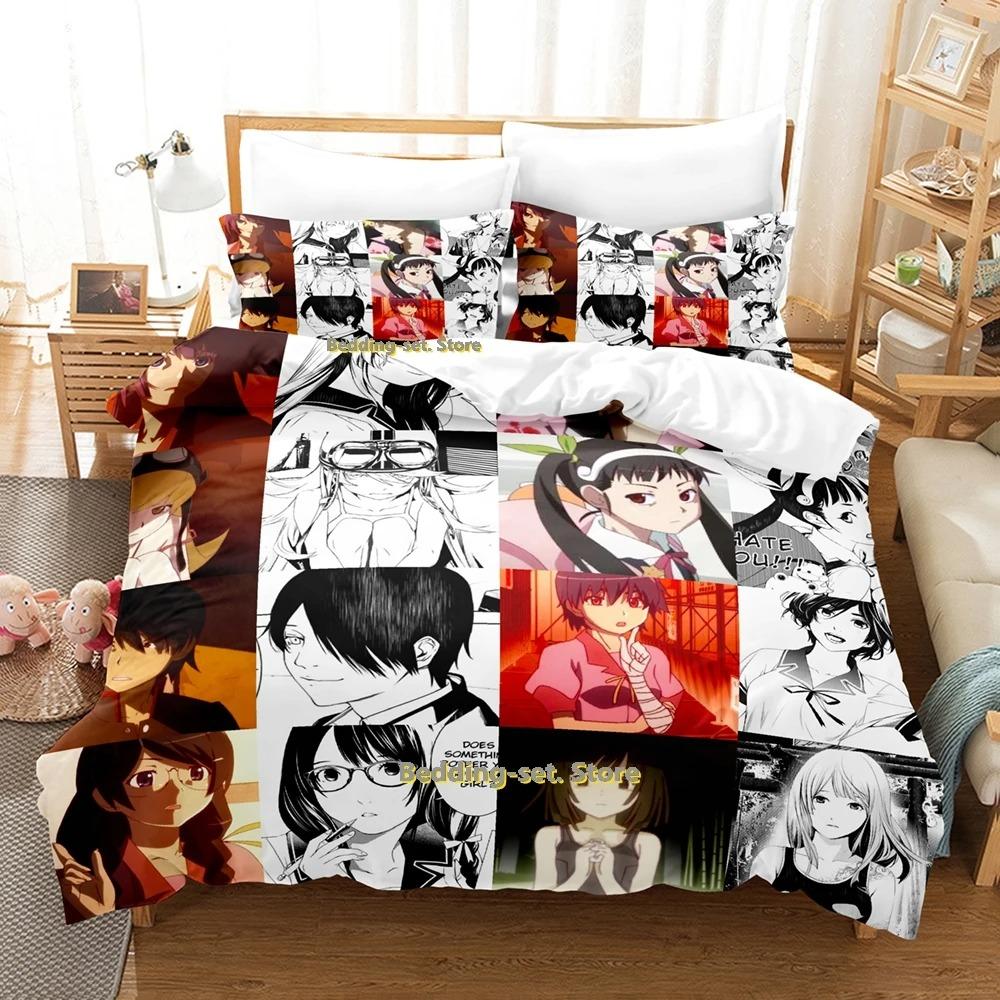 Comfortable Anime Print Bedding Set With Duvet Cover And Pillowcases Single Twin Full Queen King Sizes For Adults And Kids