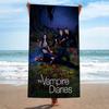 Klassischer Film The Vampire Diaries Mikrofaserdecke Schnelltrocknend Strandtücher Übergröße Druck Super Saugfähig