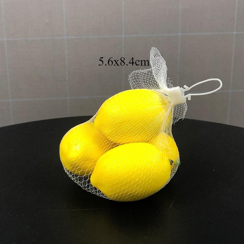 Simulated Lemon Ornament Yellow Lemon Sculpture Fake Fruit Model Artificial Fruits Photography Prop Simulated Fruit Model Statue