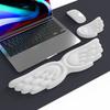 Yousheng Angel Wing Keyboard Wrist Rest Ergonomic Wrist Support Pad Silicone Mouse Wrist Rest Laptop Wrist Cushion for Office Gaming