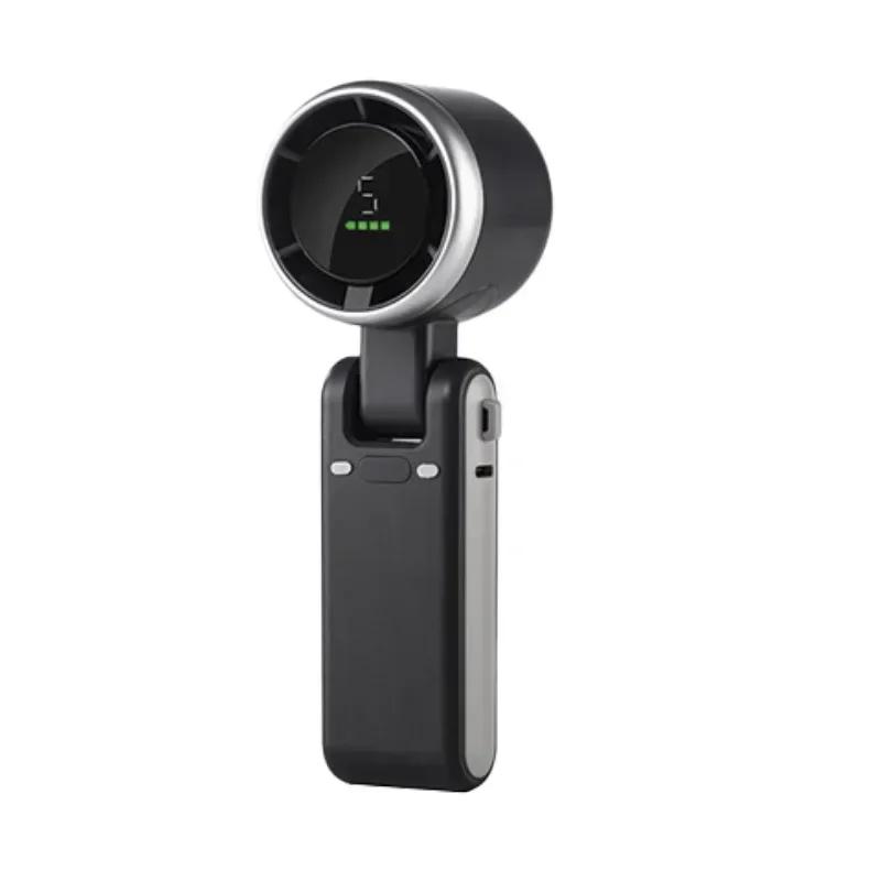 Portable Mini Handheld Fan - 5-Speed Turbo USB Rechargeable Foldable Bladeless Pocket Fan 3600mAH Battery for Outdoor/Travel