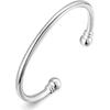 Denchy 925 Silver Bangle Bracelet, Fashion Jewelry Simple Cuff Bangles for Women Mom Wife Valentine Mothers Day Gift
