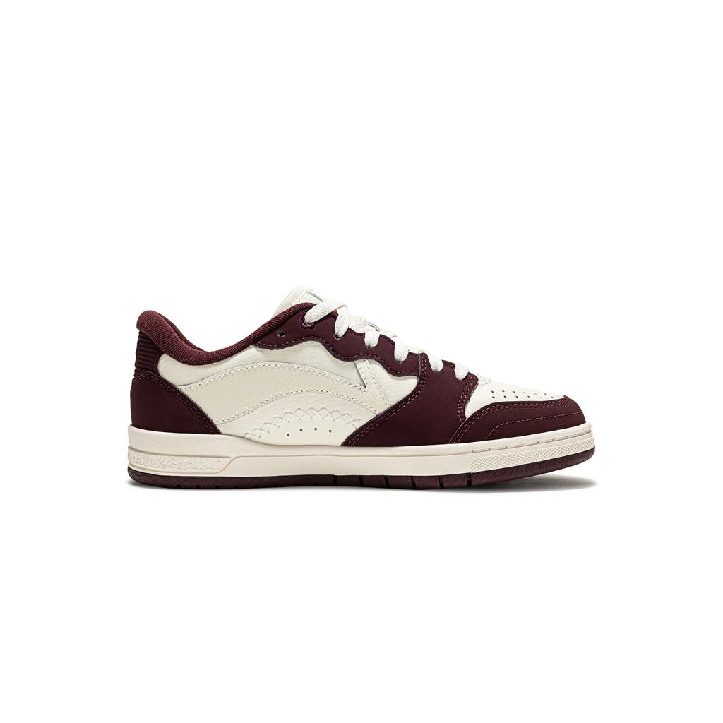 Women's Sneakers Li-Ning Wave PROS Skate Shoes Women's Low-top Ecru/Burgundy Red