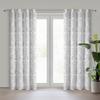 Lily Curtain 140X250 Cm White Embroidered Flowers Eyelets