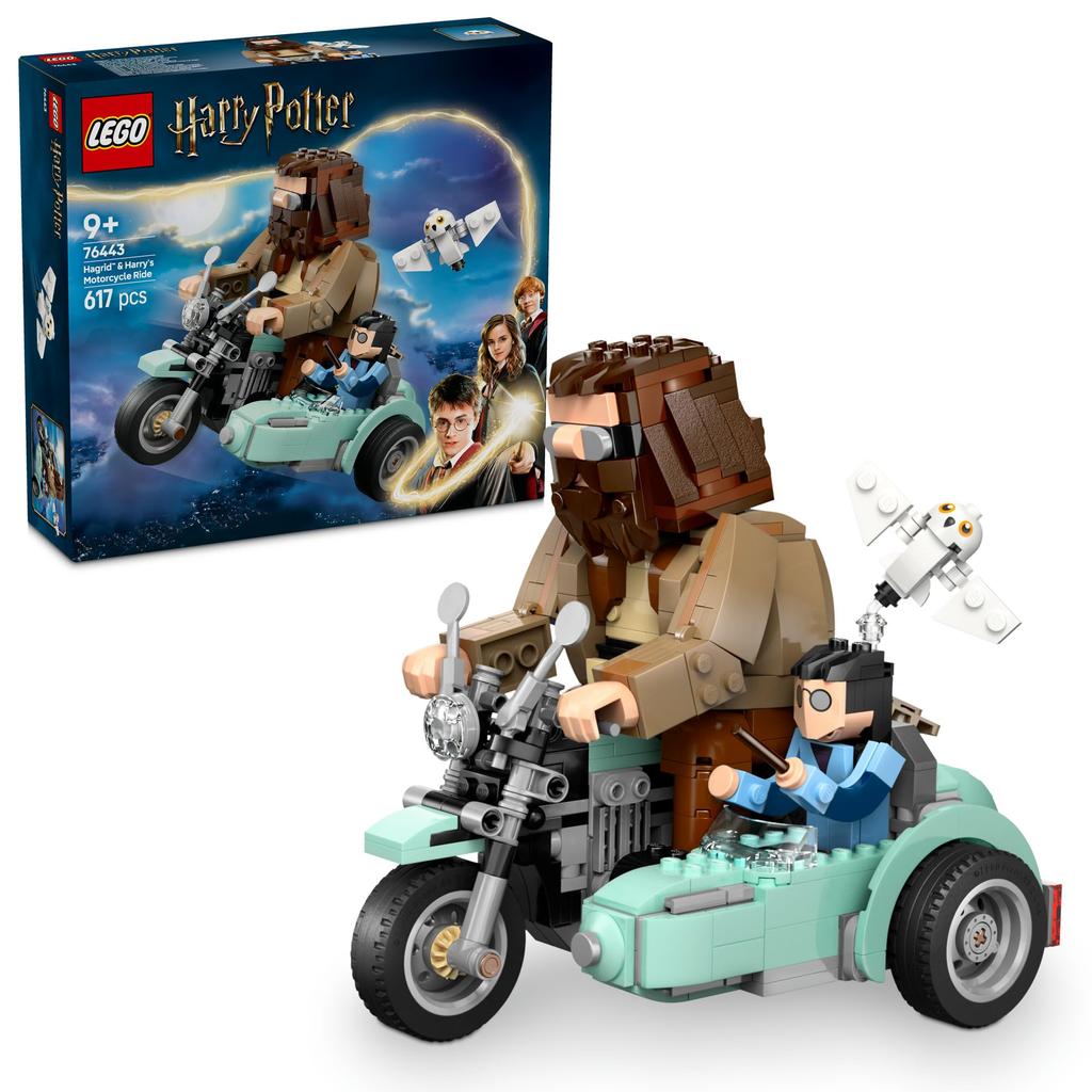 LEGO Harry Potter Hagrid & Harry's Flying Motorcycle Ride Toy - Birthday Present, Building Blocks, for Girls, Boys, Children Ages 9, 10, 11, Elementar