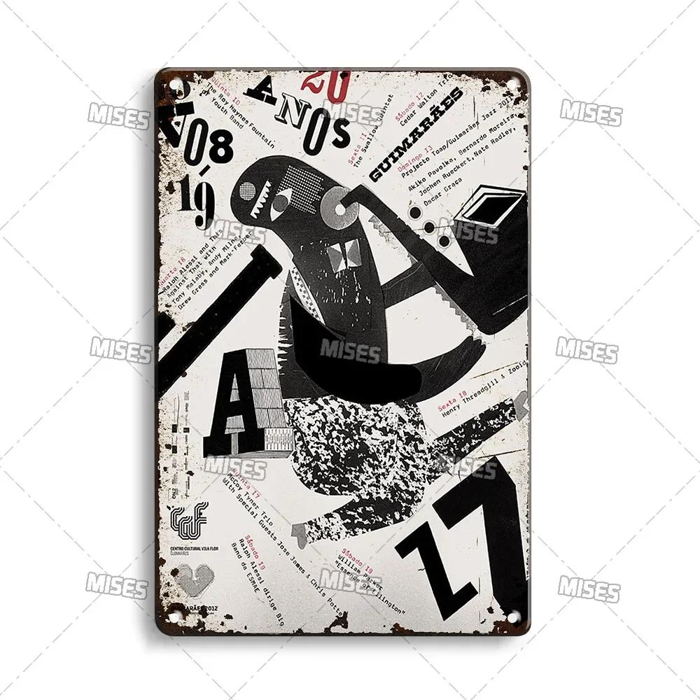 MISES JAZZ Metal Poster Vintage Metal Tin Sign Decorative Plate Metal Sign Music Metal Plaque Home Bar Studio Industrial Decor