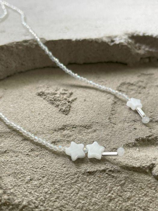 metamic Star-Lights Beads Necklace (Clear)