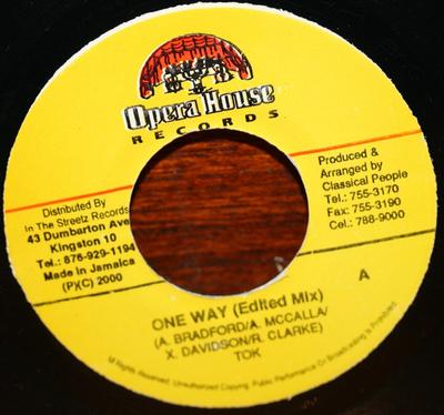 7inch Record T.O.K. - One Way NONE Opera House 2000 Jamaica Reggae, Ska & Dub Used