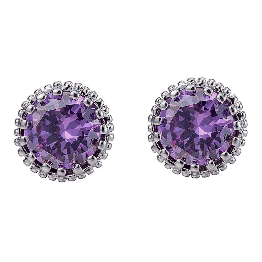 Women Simple Casual Zircon Earring Elegant All-match Ear Studs Party Jewelry