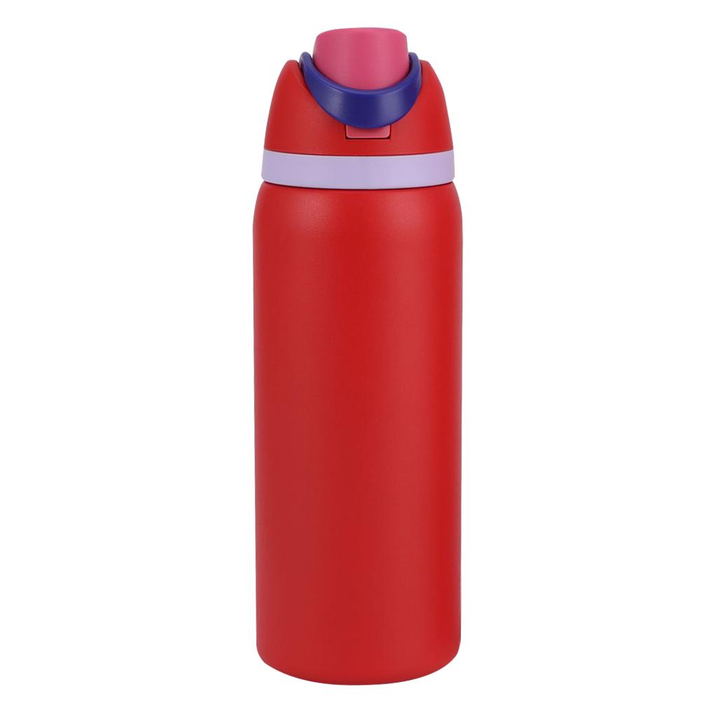 New Thermos Cup 24oz 32oz Insulated Cup Stainless Steel Space Kettle Water Bottle with Straw Vacuum Flasks for Car Outdoor Sport