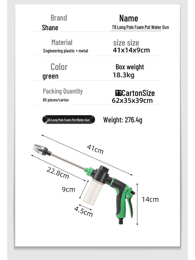 Vielseitiger Hochdruck-Teleskop-Autowasch- & Gartenschlauch