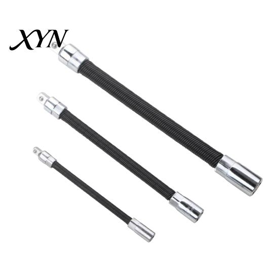Flexible Extension Bar 1/3Pcs Shaft Bar, 3/8" 1/4" 1/2" Drive Bendable Tight Space Wrench Extender Socket Extender, Electric Connection Rod for Spaces