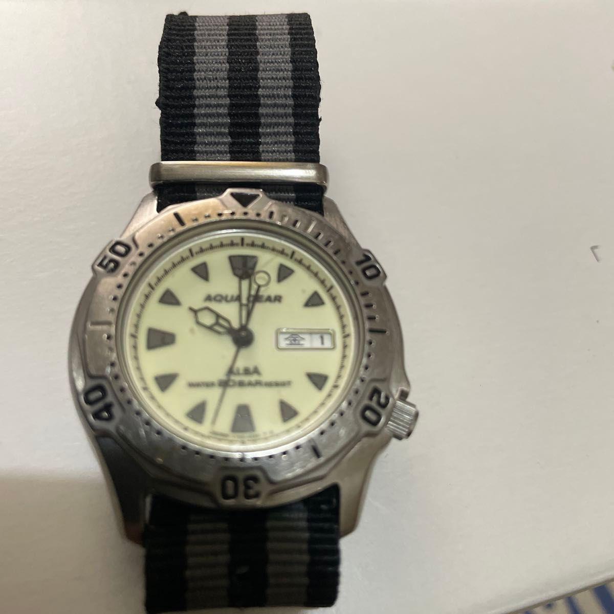 ALBA AQUA GEAR Часы Золотые 1 Seiko Alba Aqua Gear