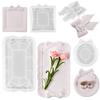 Bowknot Storage Tray Clay Silicone Mold Jewelry Display Epoxy Resin Molds Round Candle Cup Coaster Gypsum Plaster Molds