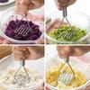 Wave-shaped Stainless Steel Potato Masher Kitchen Tool Potato Presser Crusher for Mashing Potatoes Food Crusher