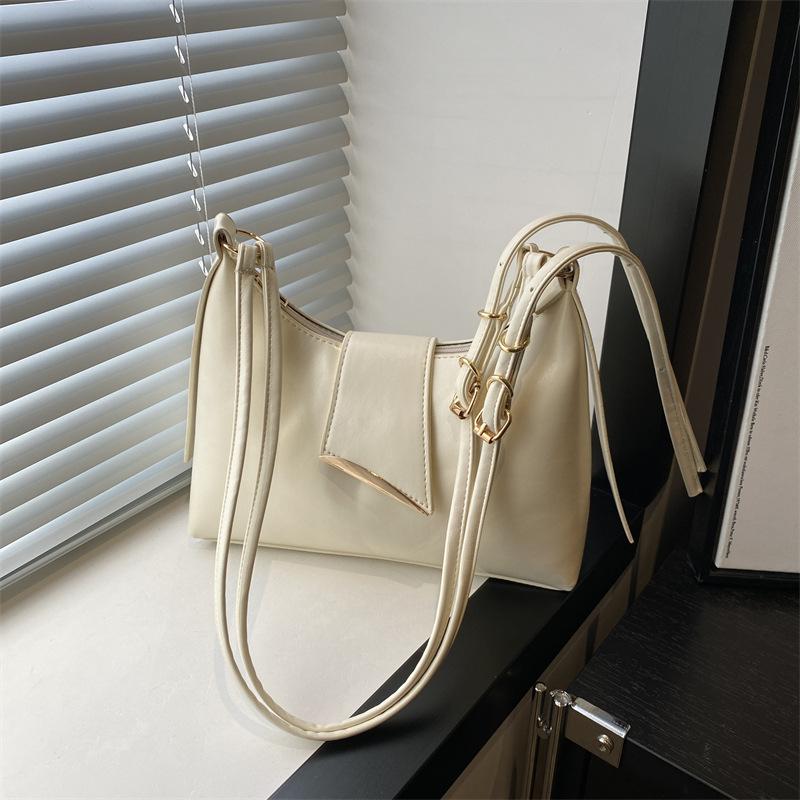 

Однотонная сумка-подмышка с мягкой поверхностью, женская, новая модная, трендовая, с простой индивидуальностью, на плечо, универсальная сумка-мессенджер